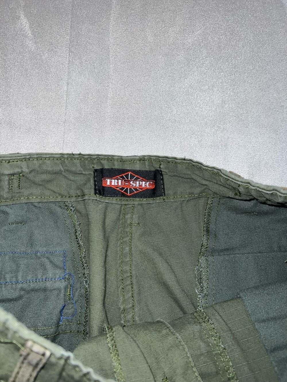 US Military Vintage Cargo Pants Green Olive Ripstop - Picture 4 of 10